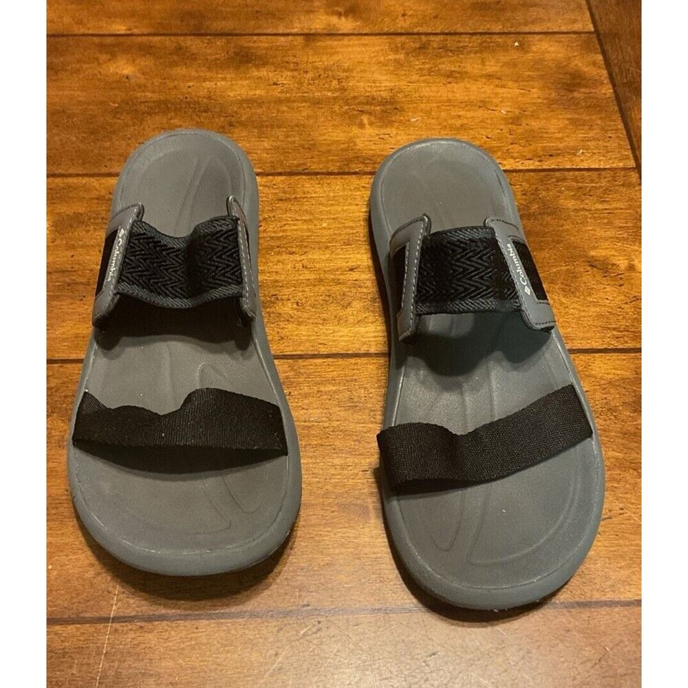 Columbia Black Slides Fabric Women Sandal US 8